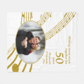 Couverture Polaire Notes de musique douce 50e anniversaire de Mariage (Devant (Horizontal))