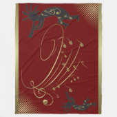 Couverture polaire Notes de musique et Kokopelli r (Devant)
