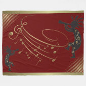 Couverture polaire Notes de musique et Kokopelli r (Devant (Horizontal))