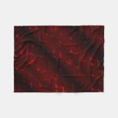 Couverture Polaire notes de musique rouge (Devant (Horizontal))
