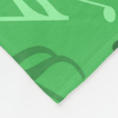 Couverture Polaire Notes de musique vert (Coin)