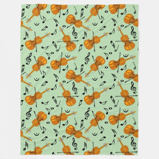 Couverture Polaire Notes de musique violon (Devant)