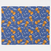 Couverture Polaire Notes de musique violon (Devant (Horizontal))