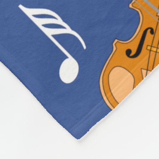 Couverture Polaire Notes de musique violon (Coin)