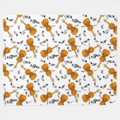 Couverture Polaire Notes de musique violon (Devant (Horizontal))