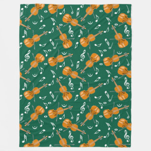 Couverture Polaire Notes de musique violon