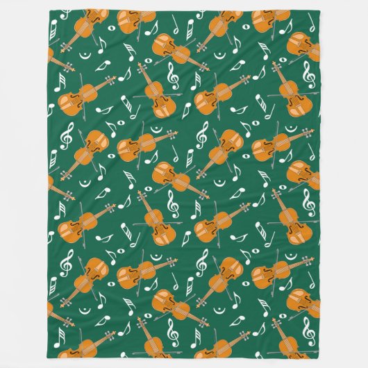 Couverture Polaire Notes de musique violon (Devant)