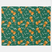 Couverture Polaire Notes de musique violon (Devant (Horizontal))