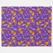 Couverture Polaire Notes de musique violon (Devant (Horizontal))