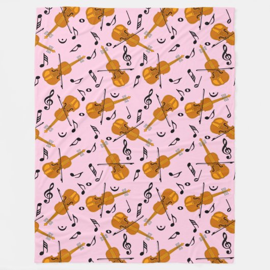 Couverture Polaire Notes de musique violon (Devant)