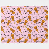 Couverture Polaire Notes de musique violon (Devant (Horizontal))