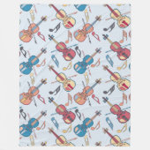 Couverture Polaire Notes de violon et de musique (Devant)