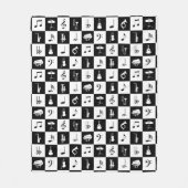 Couverture Polaire Notes élégantes et instruments de musique moderne (Devant)