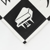 Couverture Polaire Notes élégantes et instruments de musique moderne (Coin)