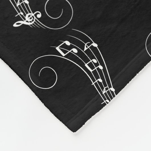 Couverture Polaire Notes musicales (Coin)