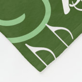 Couverture Polaire Notes musicales avec nom sur vert (Coin)