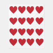Couverture Polaire Notes musicales dans le coeur, Fleece Blanket (Devant)
