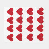 Couverture Polaire Notes musicales dans le coeur, Fleece Blanket (Devant (Horizontal))