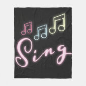 Couverture Polaire Notes musicales de Sing Neon (Devant)