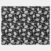 Couverture Polaire Notes musicales Footballs (Devant (Horizontal))