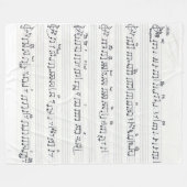 Couverture Polaire Notes musicales manuscrites pour la musique (Devant (Horizontal))