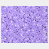 Couverture Polaire Notes musicales violet (Devant (Horizontal))