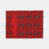 Couverture Polaire Notes noires rouges nommées faites sur commande de (Devant (Horizontal))