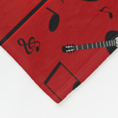 Couverture Polaire Notes noires rouges nommées faites sur commande de (Coin)