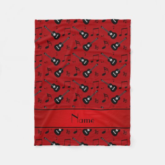 Couverture Polaire Notes noires rouges nommées faites sur commande de (Devant)