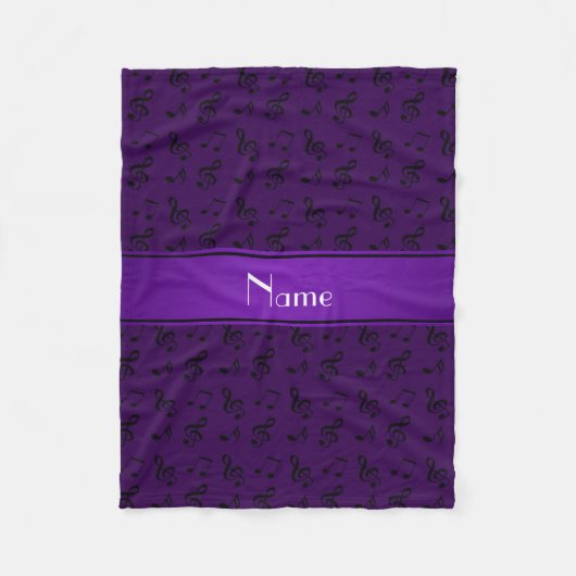 Couverture Polaire Notes pourpres nommées personnalisées de musique (Devant)