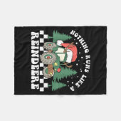 Couverture Polaire Nothing Runs Like A Reindeer Funny Christmas Famil (Devant (Horizontal))