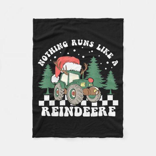Couverture Polaire Nothing Runs Like A Reindeer Funny Christmas Famil (Devant)