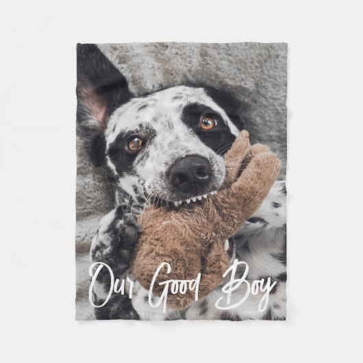 Couverture Polaire Notre bon garçon Custom Chig Photo Fleece Blanket (Devant)