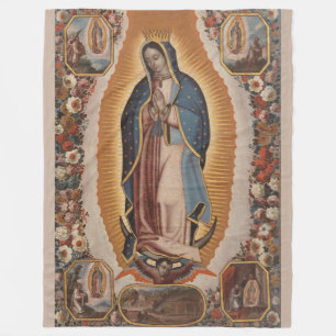 Couverture Polaire Notre-Dame de Guadalupe catholique Mexique