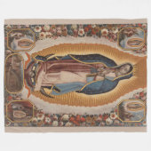 Couverture Polaire Notre-Dame de Guadalupe catholique Mexique (Devant (Horizontal))