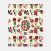 Couverture Polaire Notre-Dame de Guadalupe Roses Potpourri (Devant)