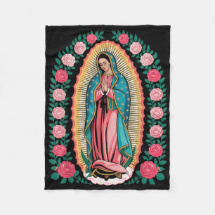 Couverture Polaire Notre Dame De Guadalupe Sant Marie Dos Imprimé Chr