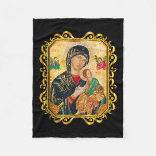 Couverture Polaire Notre Dame De L'Aide Perpétuelle Béni Mère Mary Ch