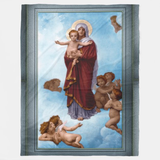 Couverture Polaire Notre-Dame des Anges par William Bouguereau (Devant)