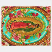Couverture Polaire Notre Dame Guadalupe-Mexique Sainte Vierge Marie (Devant (Horizontal))