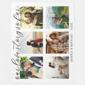 Couverture Polaire Notre histoire d'amour Collage photo Anniversaire (Devant)