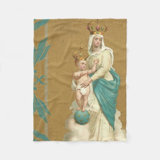 Couverture Polaire Notre Madame d'enfant Jésus de victoire (Devant)