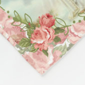 Couverture Polaire Notre Madame des roses roses de Fatima (Coin)