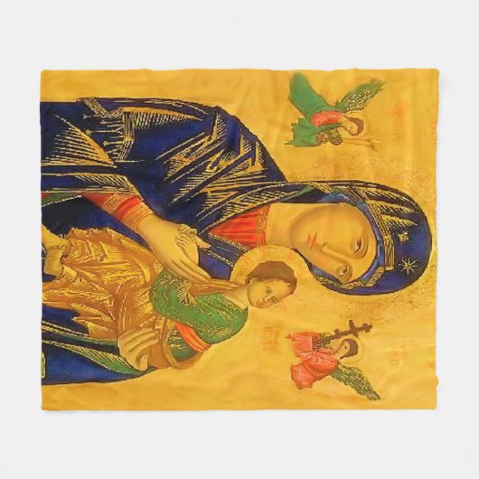 Couverture Polaire Notre mère de l'aide perpétuelle (Devant (Horizontal))