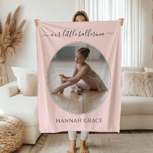 Couverture Polaire Notre Petite Ballerine Rose Pâle