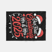 Couverture Polaire Notre Premier Noël Comme M. Mme 2025 Couples Marié (Devant (Horizontal))