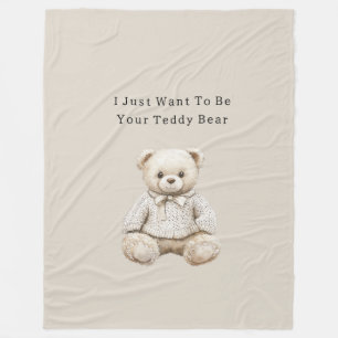 Couverture Polaire Nounours en peluche crème douce en pull