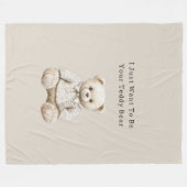Couverture Polaire Nounours en peluche crème douce en pull (Devant (Horizontal))
