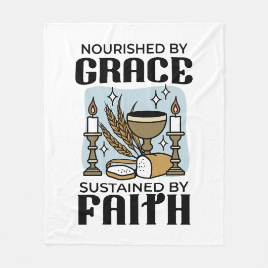 Couverture Polaire Nourished by Grace, Sustained by Faith Design (Devant)