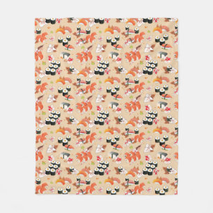 Couverture Polaire Nourriture japonaise : Motif 3 de sushi